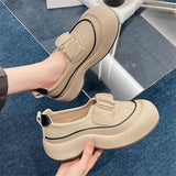 ADVBRIDGE  -  Shallow Mouth Single Shoe Breathable One Foot Sports Thick Soled Women Shoes Casual Sponge Cake Low Heel Solid Color Women Shoes