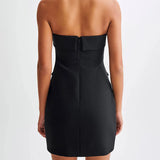 ADVBRIDGE  -  Summer Tube Top Short Skirt Backless Slim Temperament Elegant Women's Dress