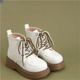 Advbridge 2024 Autumn New Gentle Style Original Short Boots Women's British Style Round Head Versatile Thick Bottom Short Boots