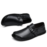 Advbridge Men Loafers Male Comfortable Driving Shoe Genuine Leather Men Casual Soft Flats Non-Slip Mens Walking Shoes Mens Slip on Shoes