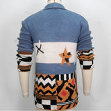 Advbridge Men‘s Wintern outfits Men's Casual Sweater Outerwear Autumn and Winter Jacquard Knitted Sweater with Collar Medium To Long Cardigan Sweater Jacket Advbridge Men‘s Wintern outfits