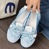 ADVBRIDGE  -  Women's 2025 Summer New Casual Ballet Single Shoes White Shoes Small Fragrance Style Trainer Shoes Fashionable and Versatile Low