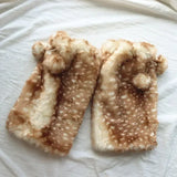 Advbridge Kawaii Lace Winter Hat Faux Fur Plush Reindeer Furry Boots Socks Cover Gothic Cap Leg Warmers Performance Costume Bomber Hats