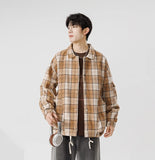 Advbridge Plus Size M-4XL 5XL 6XL 7XL 8xlcheckered Shirt Coat Men Winter Mens Thick Plaid Flannel Shirt Jacket Male Snap Button Casual New