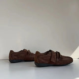 ADVBRIDGE  -  Women's Vulcanize Shoes Flat Sole Lace-up Hook & Loop Sneakers Women Leisure 2025 Spring Autumn Retro Ballet Zapatillas De Mujer