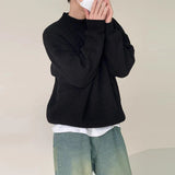 Advbridge Men's Korean Review Clothes Light Luxury Slim Knit Pullover Sweater Long Sleeve Streetwear Leisure Basic Shirts Fashion Knitwear
