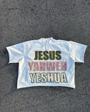 Advbridge High street religion oversized short harajuku korean goth t shirt print graphic t shirts gothic streetwear y2k top men clothing