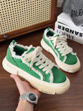 ADVBRIDGE  -  Spring New Men's Fashion All Small Design Green Canvas Shoes boy flats Shoes Low Top Board Shoes Student Shoes
