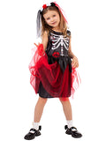 Advbridge Halloween Scary Women's Cosplay Dresses Skull Witch Day of the Dead Vintage Sleeveless Party Dresses