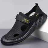 ADVBRIDGE  -  Sandals Man Fashion Summer Outdoor Beach Casual Baotou Hole Shoes for Men Breathable Platform Beach Indoor Roma Sandals