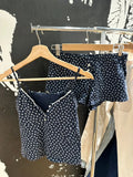 Advbridge  -  Vintage Floral Vest Shorts Sets Women Summer Sweet Lace Trim Slim Camis+buttons Elastic Waist Shorts Cute Cotton 2 Pieces Sets