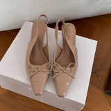 ADVBRIDGE  -  Spring New Brand Women Sandal Shoes Fashion Round Toe Shallow Slip On Mules Shoes Thin Low Heel Slingback Shoes New Woman