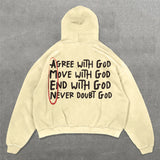 Advbridge Harajuku Oversized Vintage God Letter Print Hoodies Women Men Streetwear High Street Sweatshirt Goth Jacket Y2k Hoodie