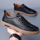 Advbridge Men's Shoes Spring and Autumn Style 2024 New Trends Universal Men's Casual Shoes Board Leather Soft Sole Breathable Leather