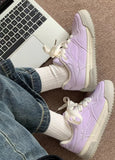 ADVBRIDGE  -  Fresh Women Sneakers Soft Purple Female Students Board Shoes Lace Up Tennis Sport Shoes Lt.Green Latex Insole Quality