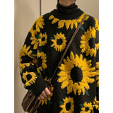 Advbridge 2024 Sweater Winter Sunflower Warm Sweaters  Fashion Male O-Neck Pullovers Sweater Men Loose Casual Sweater Thick Knitted Unisex