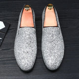 ADVBRIDGE  -  Men Loafers Shoes British Fashion Round Head Leather Shoes Korean Version Sequins Men's Shoes Plus Size 46 47 48