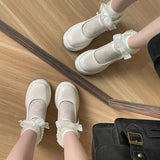 Advbridge Designer Women Dancing Party Mary Jane Shoes Fashion Cross Strap Buckle Shoes 2025 New Spring Autumn Wedding Pumps