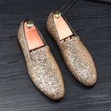 ADVBRIDGE  -  Men Loafers Shoes British Fashion Round Head Leather Shoes Korean Version Sequins Men's Shoes Plus Size 46 47 48