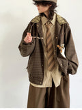Advbridge Spring Autumn Oversized Colorful Patchwork Men Plaid Jacket Luxury Mens Designer Japanese Style Vintage Clothes 2024