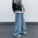 Advbridge Streetwear Spring Autumn Baggy Jeans Men Blue Wide Leg Denim Men's Pants Casual Fashion Oversize Straight Trousers