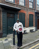 Advbridge Y2k American Harajuku Autumn and Winter Sweater for Men with Cherry Pattern Decoration Casual Loose Retro Lazy Sweater for Women