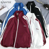 Advbridge Jackets Women Patchwork Baseball Coats Elastic Waist BF Retro Spring Student Ulzzang Basic Leisure Fashion Young Ins Hot Sale