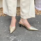 Advbridge 2024 New Arrivals Fashion Dress Shoes Thin High Heels Summer Wedding Dress Shoes Woman Back Straps Elastic Band Party Pumps 39