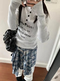 Advbridge Harajuku Turtleneck Women Sweaters Korean Style Streetwear Y2k Letter Printed Knitted Tops Gray Long Sleeve Aesthetic