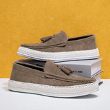 ADVBRIDGE  -  Tassel Suede Loafers Man Moccasins Comfy Flat Men's Summer Shoes Fashion Slip-on Driving Casual Shoes For Man chaussure hommes