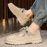 Advbridge Men's Breathable Lightweight Comfortable Work Shoes Non Slip Sneakers for Outdoor Trailing Trekking Walking