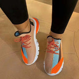 ADVBRIDGE  -  New Style Autumn2020 Low Top Color Block Round Head Flat Bottom Knitted Sports Shoes Women's EVA Material Summer Sea