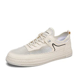 ADVBRIDGE  -  Fashion Casual Shoes Mens Outdoor Tennis Sneakers Lightweight Comfortable Lace Up PU Trainer Size Smaller Than Normals for Men