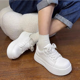 ADVBRIDGE  -  Casual Shoes for Women 2025 Spring New Height Increasing Casual Sneakers for Women's Leather Thick Soled Big Toe Women's Shoes