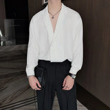 Advbridge 2024 Spring Summer New Turn-down Collar Long Sleeve Solid Color Shirt For Men Loose Casual Men Clothing Shirt