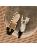 Advbridge Lady Sandals Elegant High Heels Women Summer New Shoes Buckle Toe Mules Shoes Thick Heels Platform Sandals Shoes Female Office