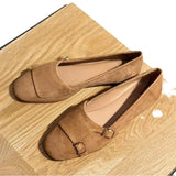 ADVBRIDGE  -  Genuine Leather Retro Flat Shoes for Women 2025 Soft Soled One Foot Kick Loafers Autumn and Summer New Mary Jane Single Shoes