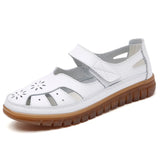 ADVBRIDGE  -  Summer Women Breathable Leather Sandals Ladies Comfortable Flats Walking Slippers Covered Toe Beach Shoes Female Casual Shoes