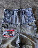 Advbridge American Retro Double Stitching Washed Baggy Jeans Men's Y2K New Harajuku Hip-Hop Gothic Casual Joker Wide Trousers Street Wear