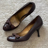 ADVBRIDGE  -  Fashion Designe Women Pumps Retro Round Toe Shallow Party Dress Female Footwear Cross Straps Bowknot Elegant High Heels Ladies