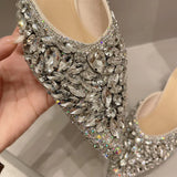 Advbridge Luxury Rhinestone Sandals Women Slingback Slippers Female Fashions Low Heel Flip-flops Shiny Pointed Pumps Women Mule Slippers