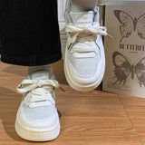 ADVBRIDGE  -  Summer New Women’s White Mesh Chunky Platform Shoes - Ins Minimalist Unique Design Breathable Versatile Casual Sneakers