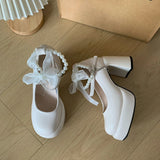 Advbridge Designer Women Dancing Party Mary Jane Shoes Fashion Cross Strap Buckle Shoes 2025 New Spring Autumn Wedding Pumps