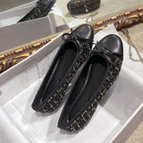 Advbridge Ballerina Women's Flat Shoes Comfort Round Toe Ladies Loafers Elegant Bowknot Women's Single Shoes Slip on Soft Moccasins Flats