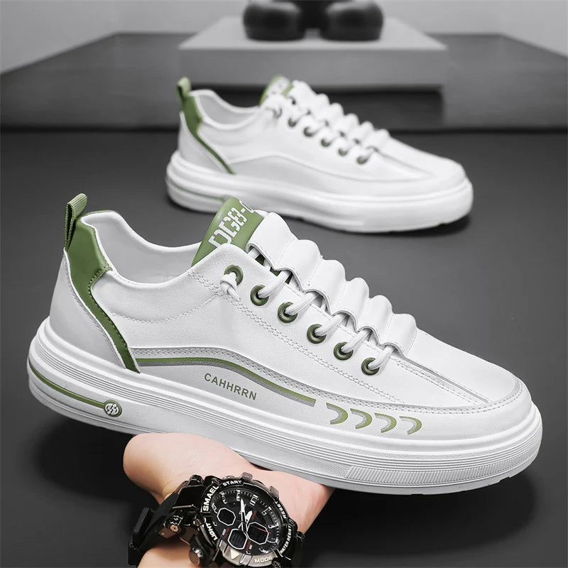 ADVBRIDGE  -  Men's Small White Shoes Canvas Shoes Fashion Shoes Leather Comfortable Shoes Top Breathable Board Shoes Fashion Casual Shoes