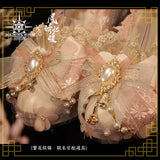 Advbridge Kawaii Princess Cos Shoes Flower Wedding Round Toe High Heels Lolita Flower Fairy Shoes Lolita Halloween for Women Girls Gifts