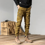 Advbridge Spring and autumn American retro Cargo pants men's bound feet fashion brand loose heavy weight washing large pocket casual pants