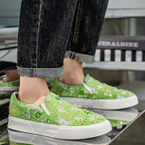 ADVBRIDGE  -  Fashion Embroider Green Canvas Shoes For Man Designer Shoes Summer Platform Slip-on Shoes Man Outdoor Breathable Espadrilles Men