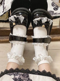 Advbridge Japanese Style Lolita Mary Janes Shoes Women Bow Kawaii Sweet Hook Loop Shoes Female Lace Korean Designer Shoes Autumn New