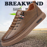 Advbridge Men's shoes spring and autumn style 2024 new trend versatile men's casual shoes board shoes leather soft sole breathable leather